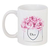 кружка с рисунком dior peonies в Санкт-Петербурге