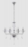 подвесная люстра crystal lux monica sp8 chrome/transparent в Санкт-Петербурге