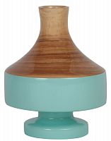 ваза настольная rustic chic vase wood blue в Санкт-Петербурге