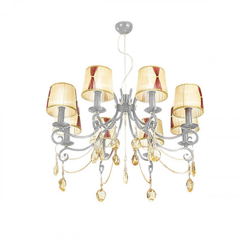 люстра 6910/8 v1021 от mm lampadari серебряная/бежевая в Санкт-Петербурге